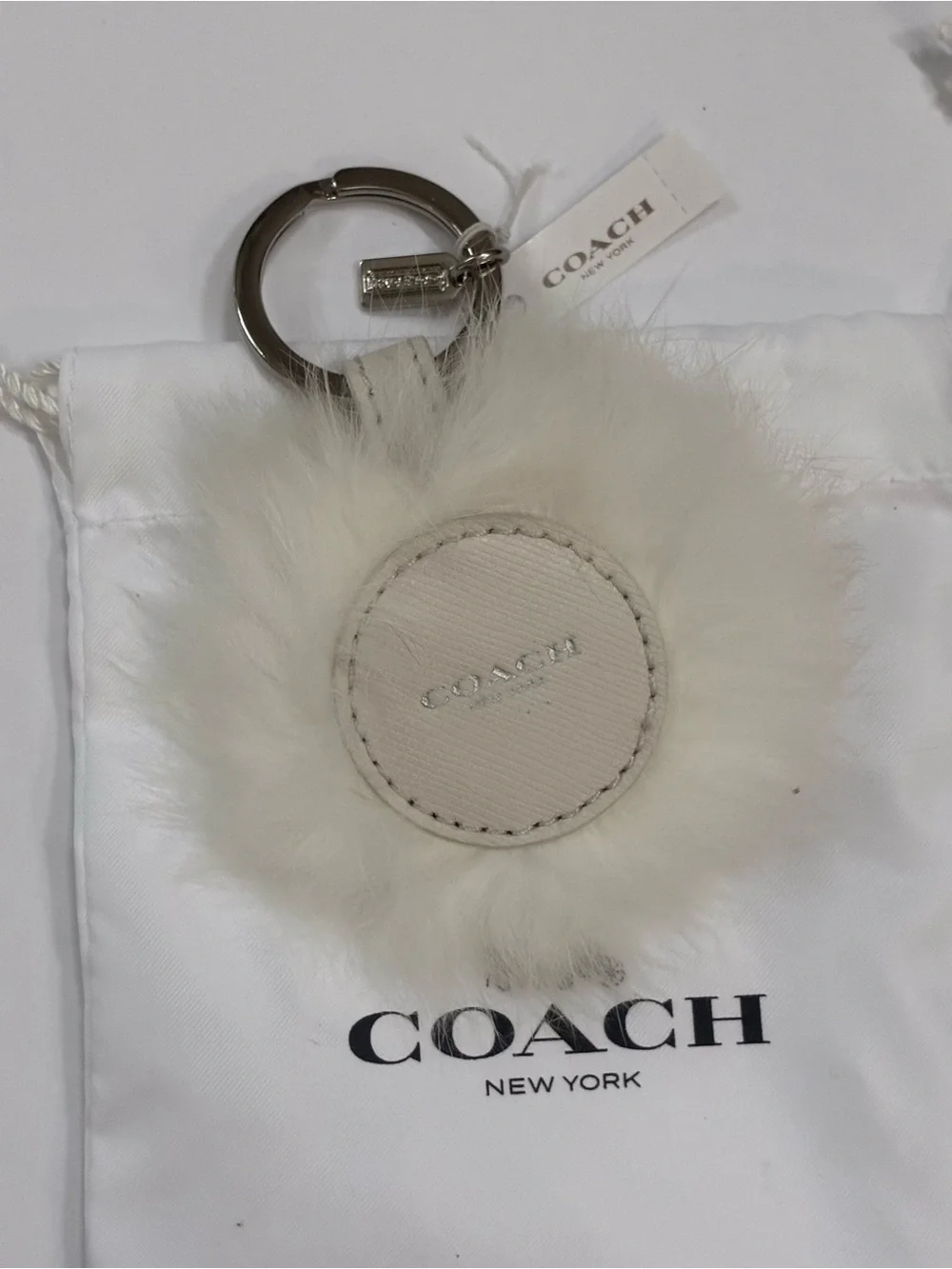 Coach Fluffy Lion keyring Bag Charm NWT